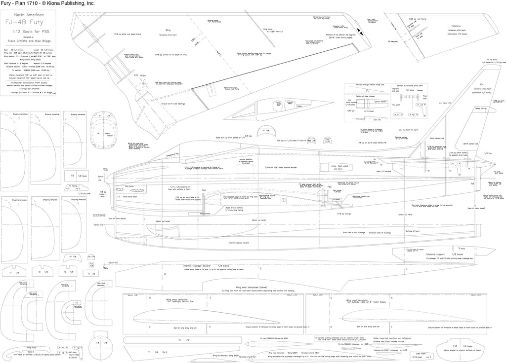 Plan - 1710 FJ-4B Fury - PSS Glider