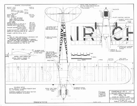 Drawing - Paul Matt - Fairchild FC-1